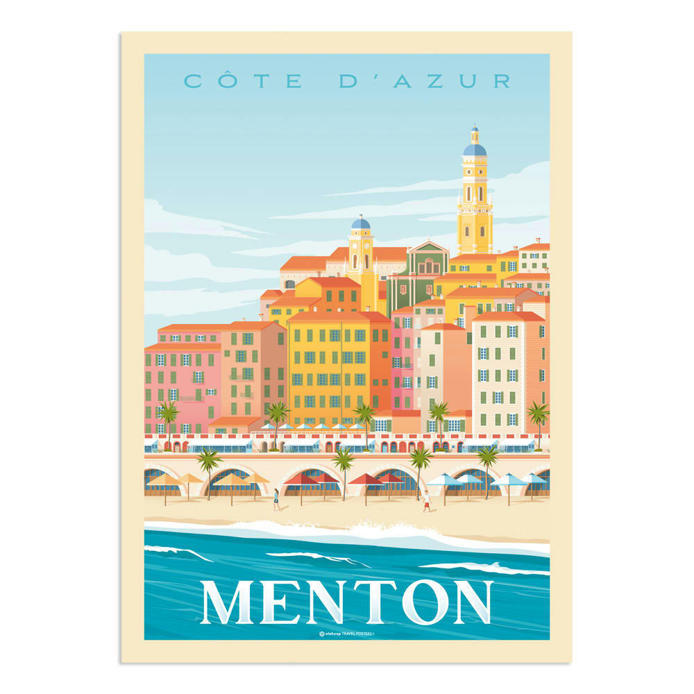 - Affiche Menton  21x29,7 cm