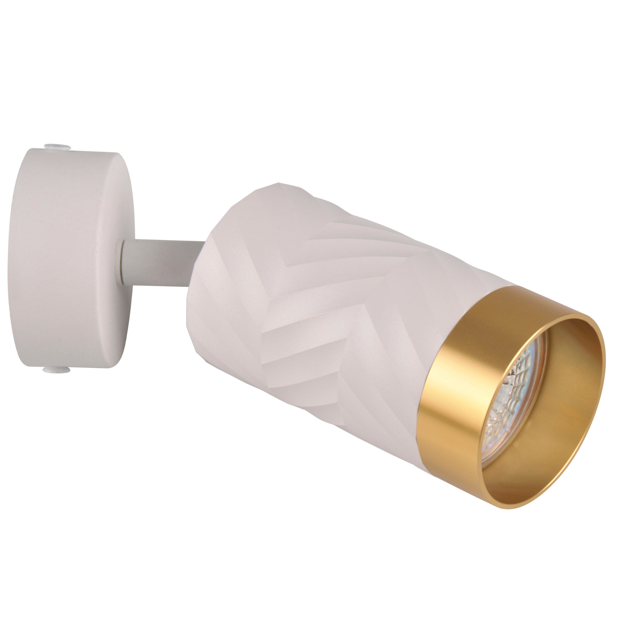 Kinkiet biało-złoty ARRAS1xGU10x10W wym:5,5x5,5x10cm IP20 Polux