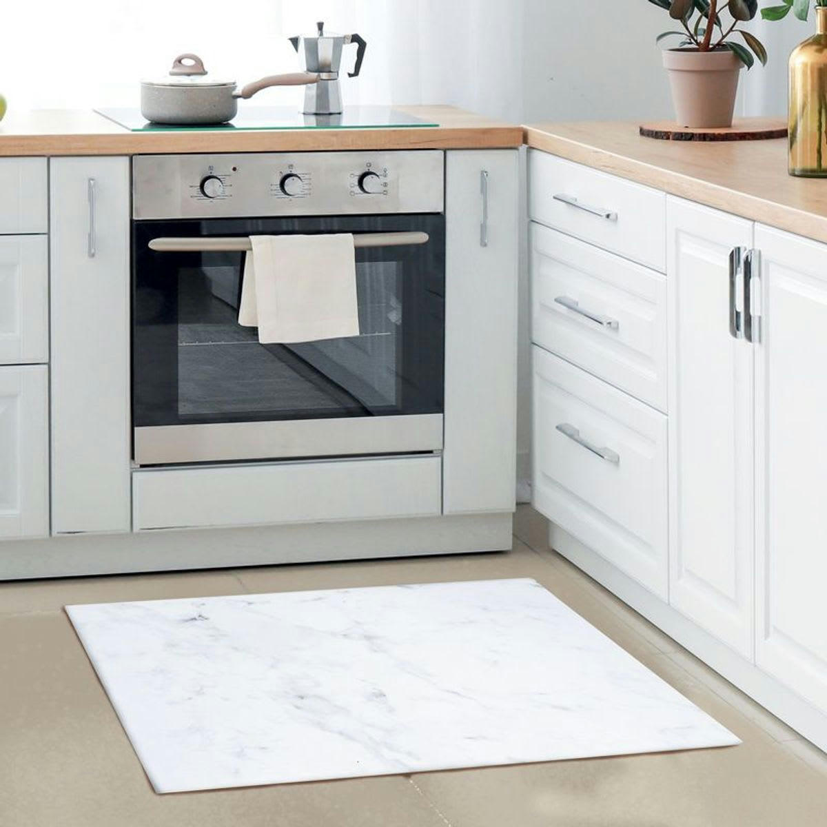 MARBRE - Tapis de cuisine imprimé marbre 45x75