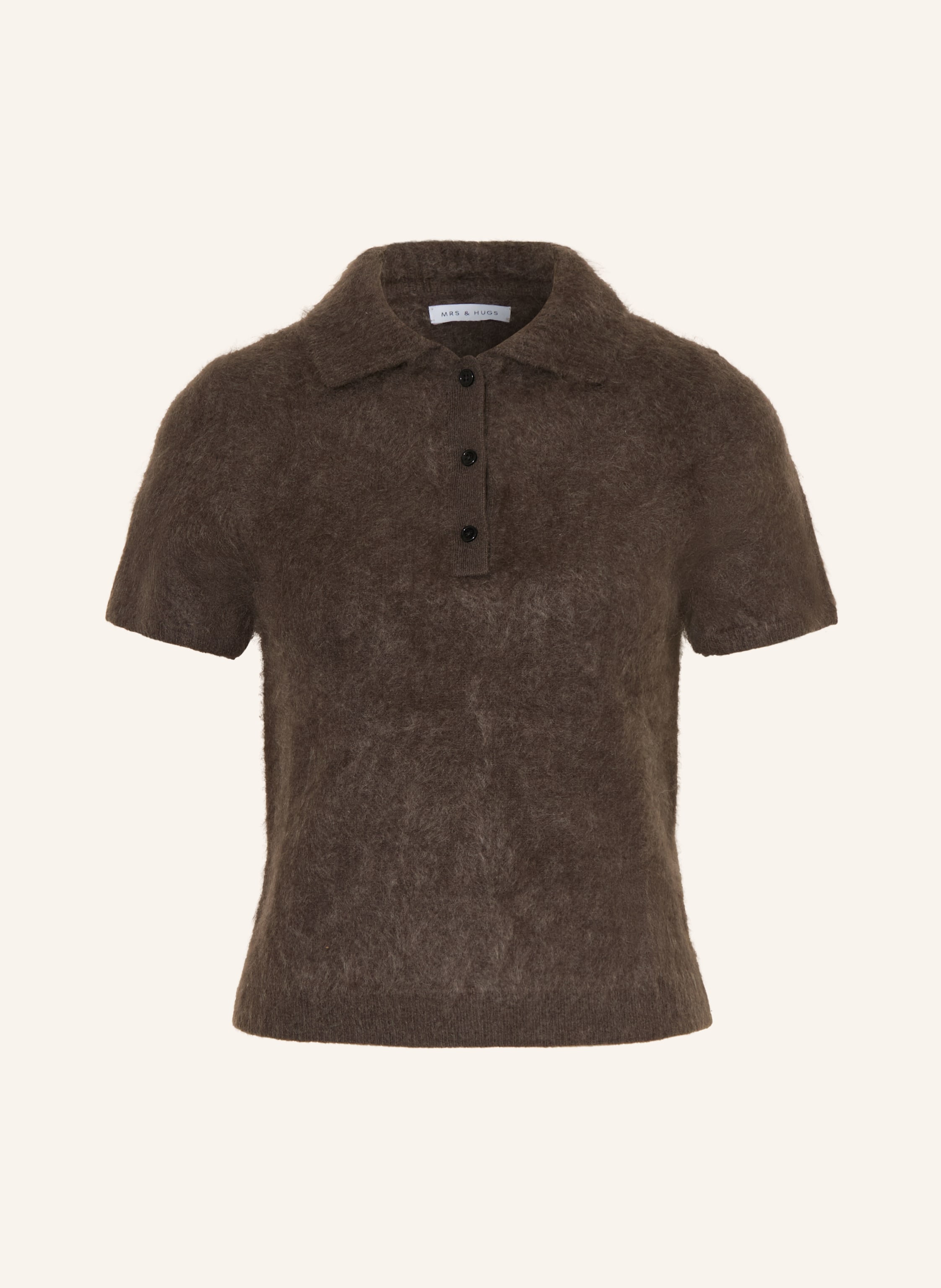 MRS & HUGS Strick-Poloshirt aus Cashmere