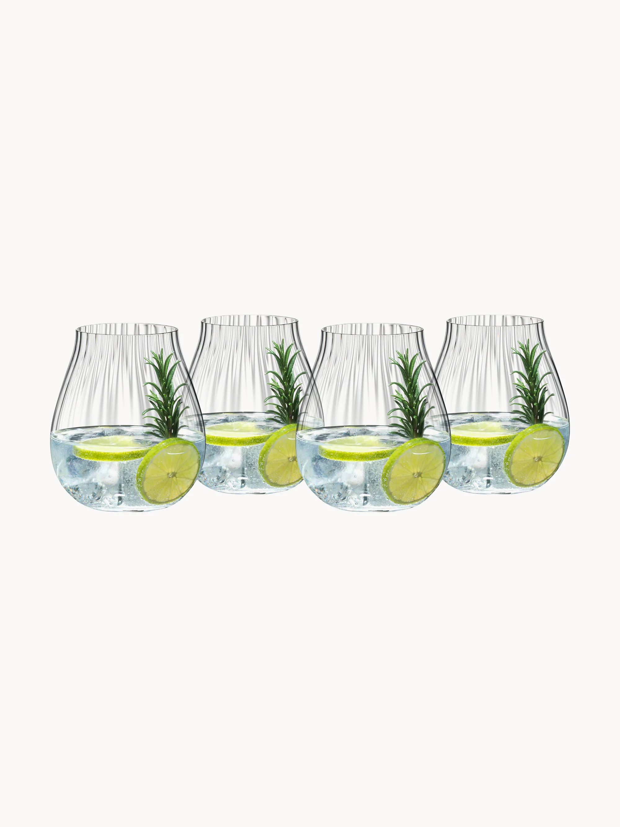 Kristall-Gin-Gläser Optic, 4er-Set