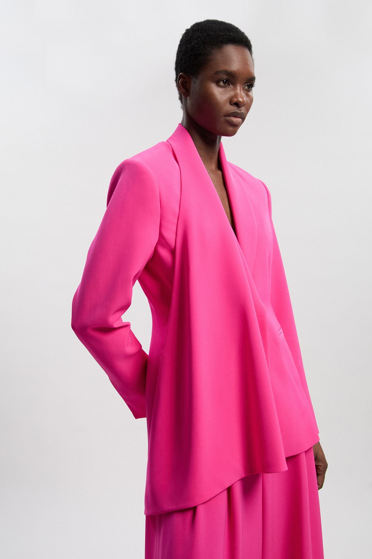 KarenMillen Petite Soft Tailored Single Breasted Blazer