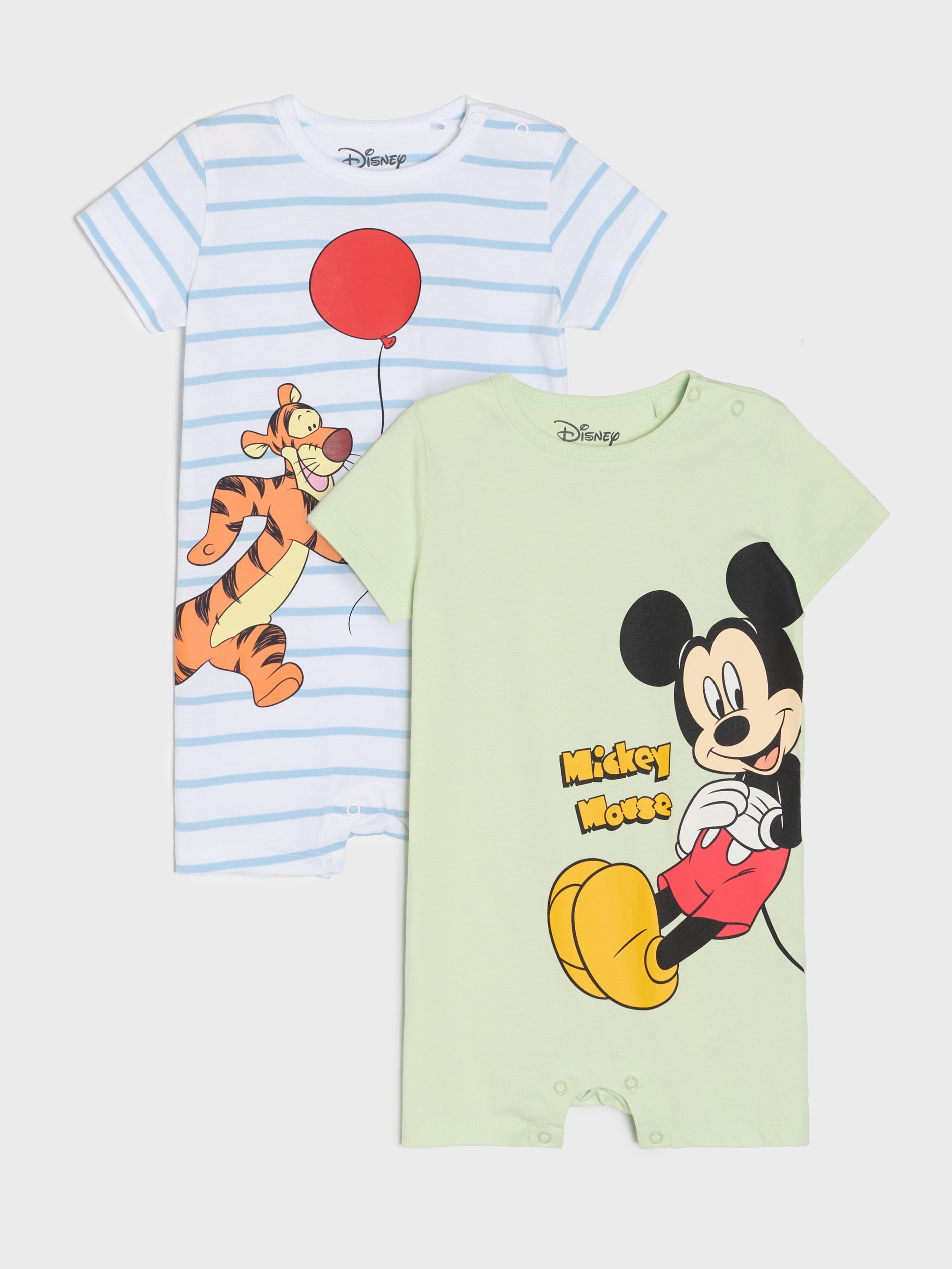 Bawełniane rampersy z nadrukiem 2 pack Mickey Mouse