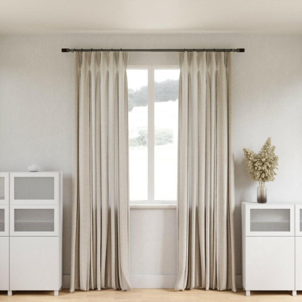 KARNISZ REGULOWANY Bolas 91-183 cm czarny DREWNIANE WSTAWKI