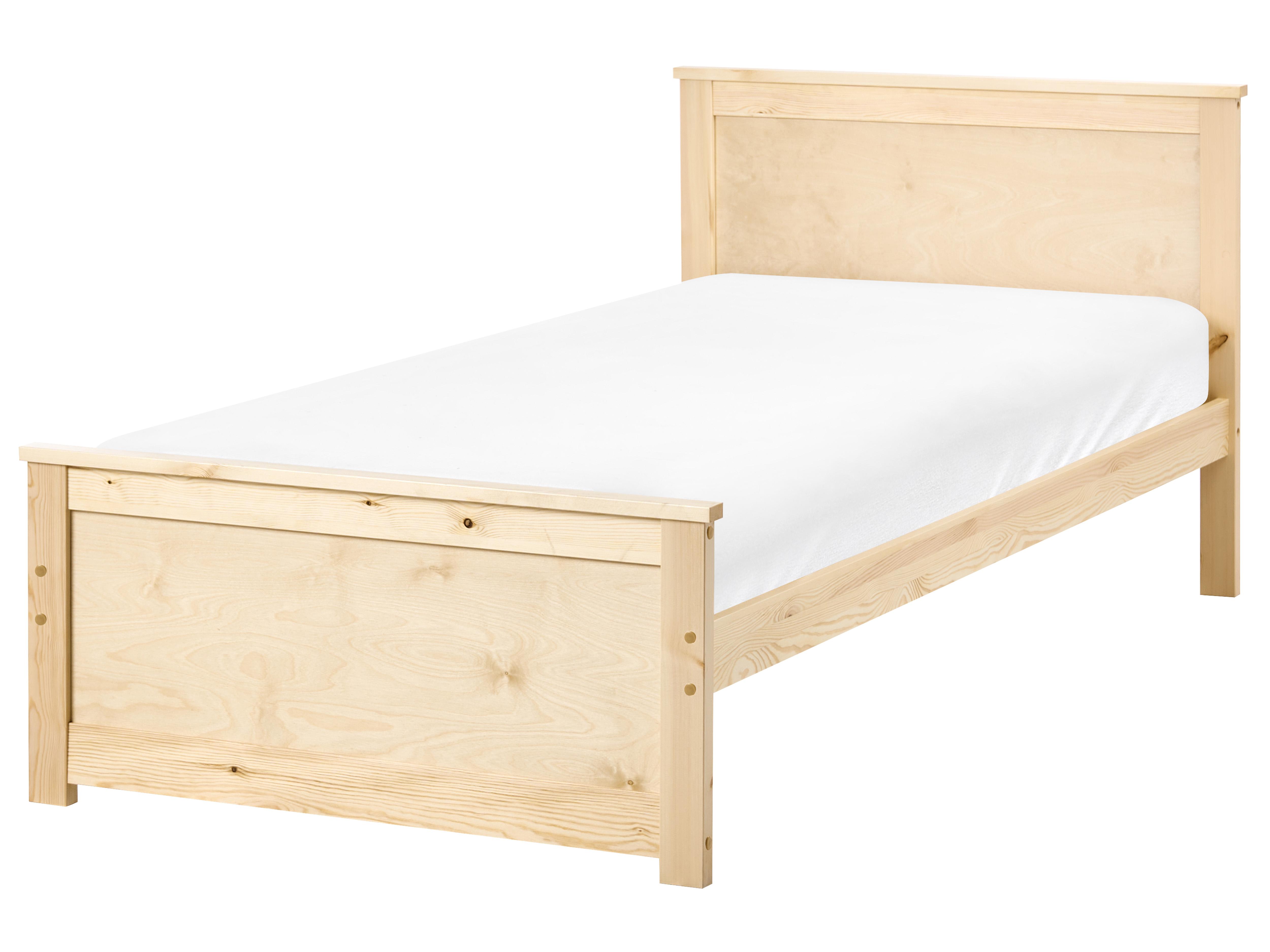 Bed Pine Wood DAUPHIN 90 x 200 cm (EU Single) Light Brown