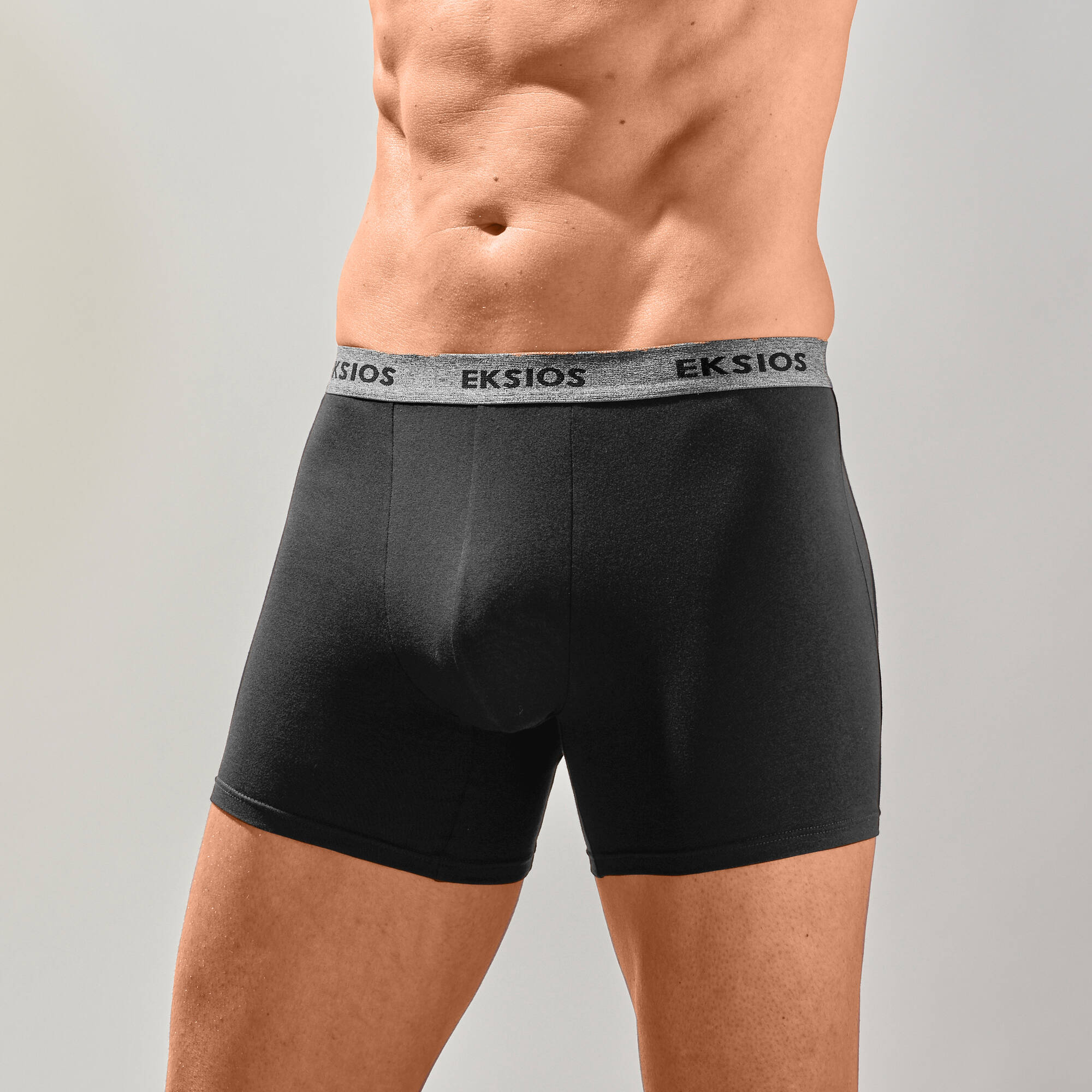 Boxer uni mi-long - lot de 3