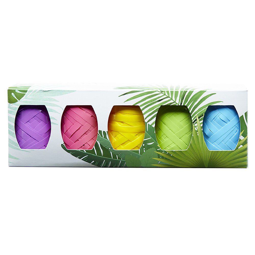 Set de ruban coloré pour emballage cadeau x 5