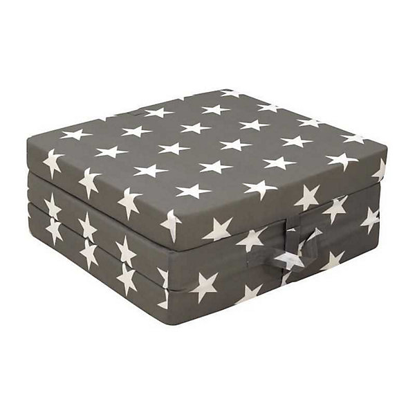 Chauffeuse pliante SAMBA samba light 70x190 cm motif étoiles gris