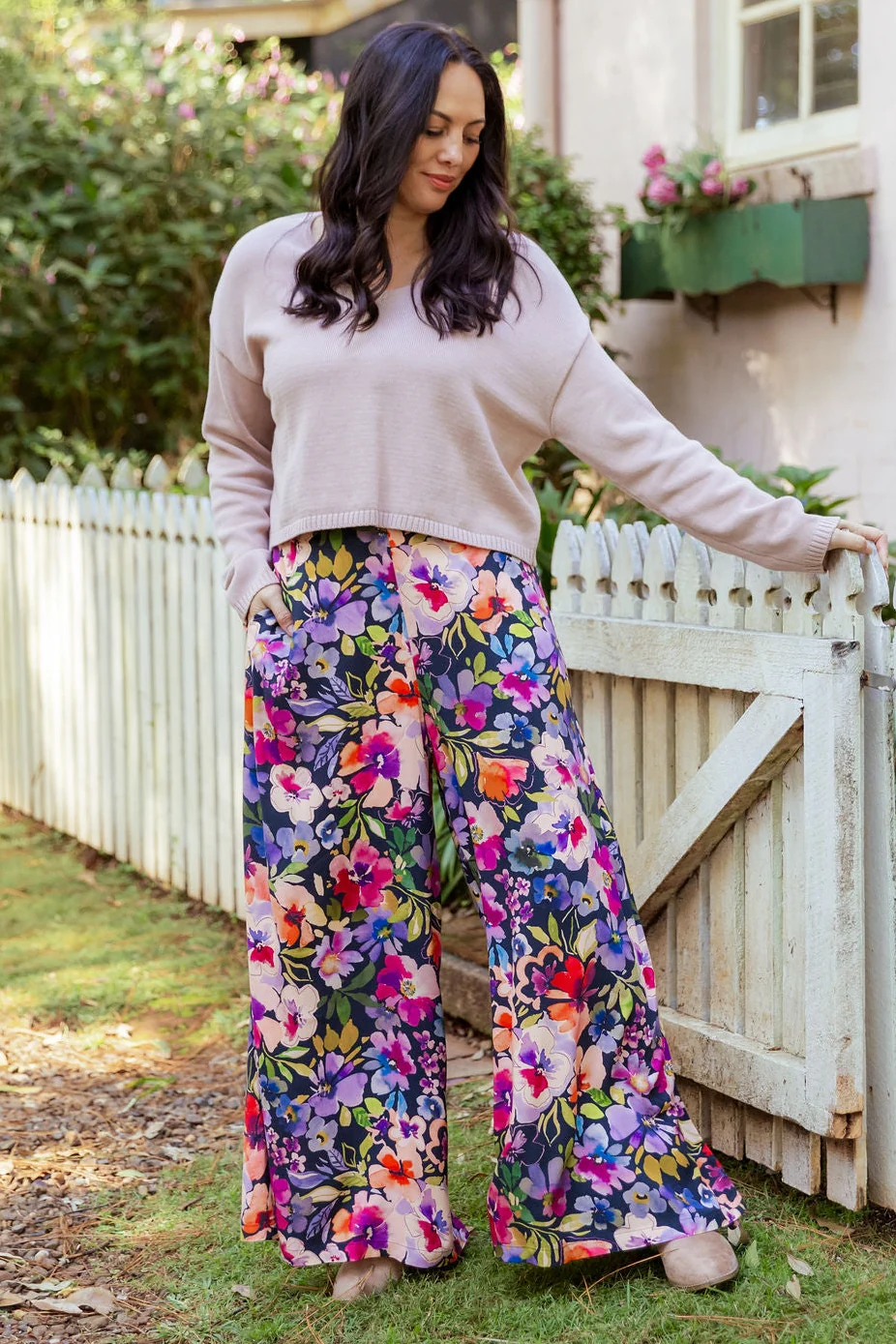 Larsa Pant in Winter Bouquet