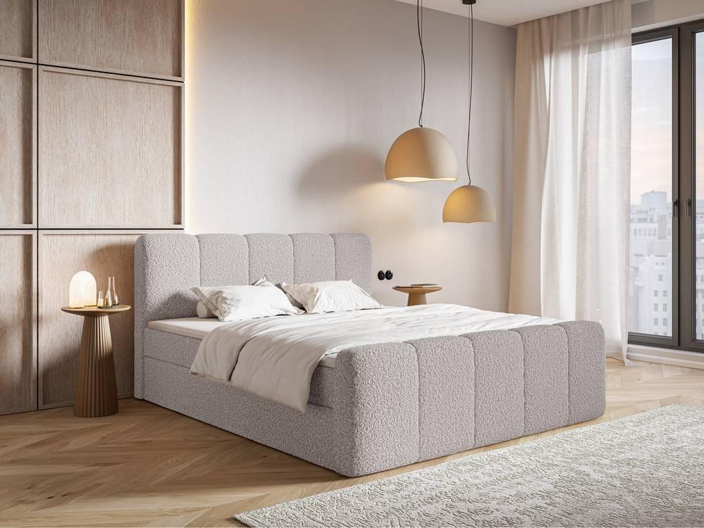 Boxspring Chloe 200x200 bouclé met opbergruimte