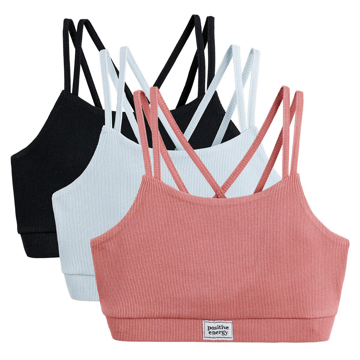 Lot de 3 brassières en coton