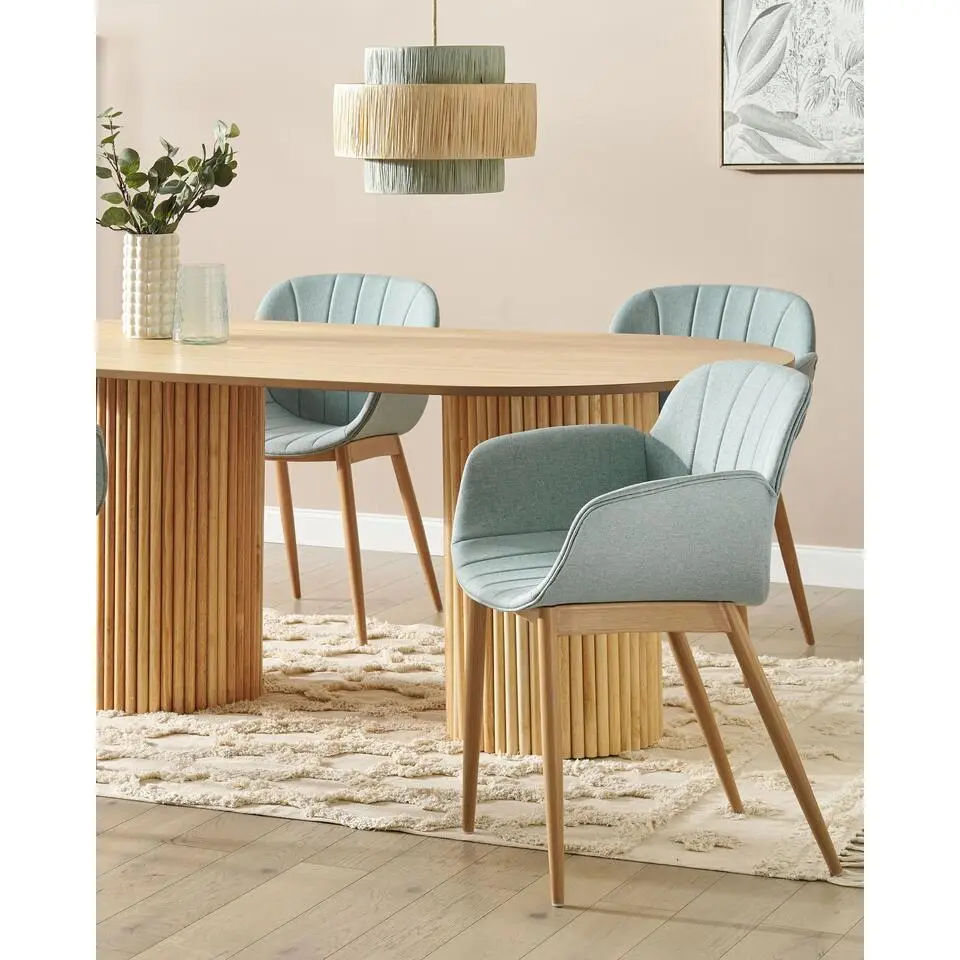 Alice - Eetkamerstoel set van 2 - Mintgroen - Polyester