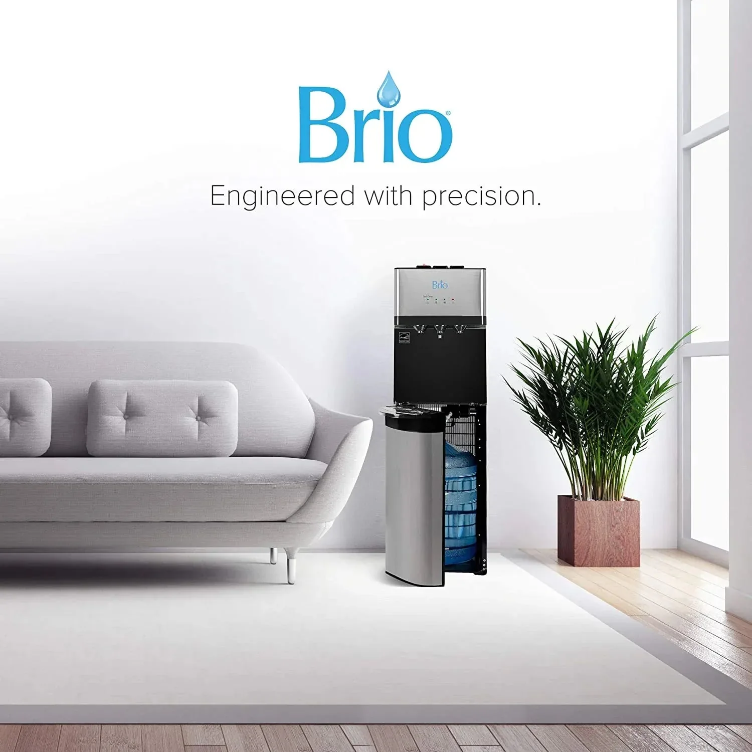 Brio Self Cleaning Bottom Loading Water Cooler Water Dispenser- 3 Temperature Settings(Dispenser/34 Pound (Pack of 1)/Standard Packaging)