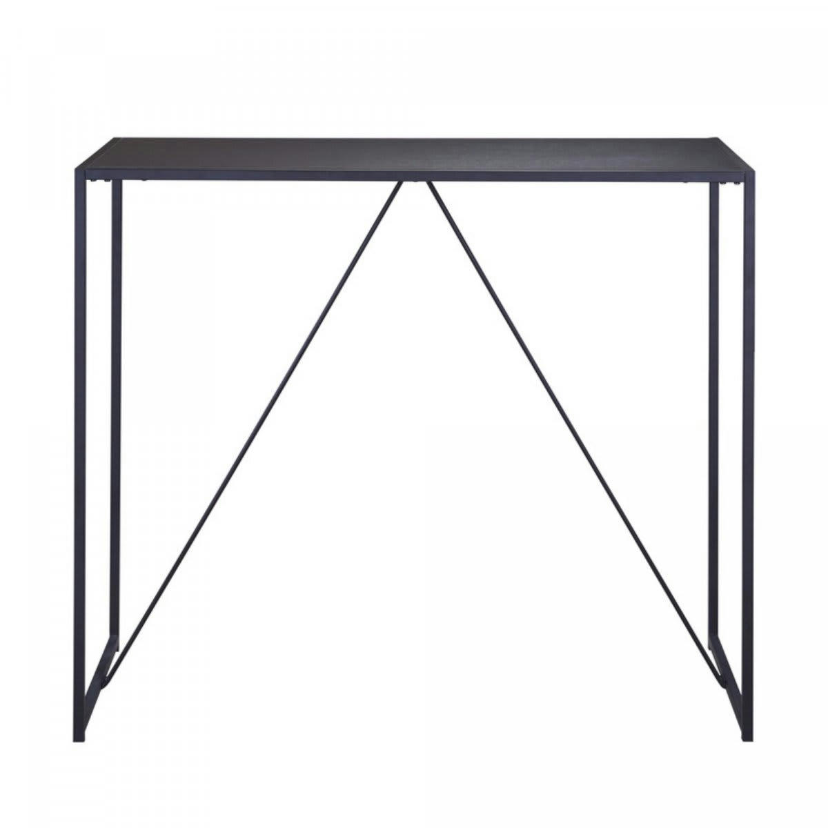 BRIPA - Table haute en métal et bois noir