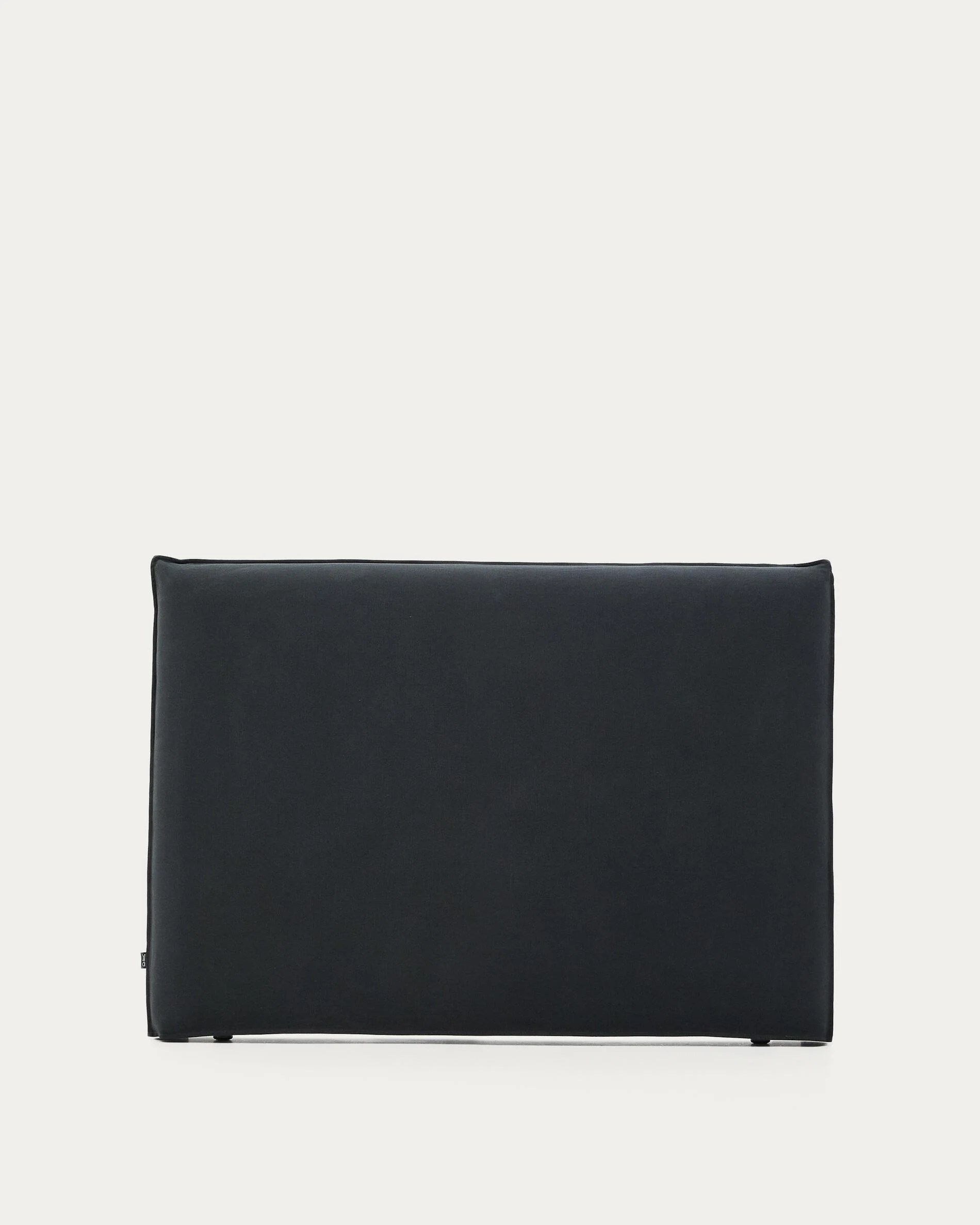 Anthracite grey linen and cotton Jaira headboard with removable cover for a 150 cm FSC Mix Credit bed