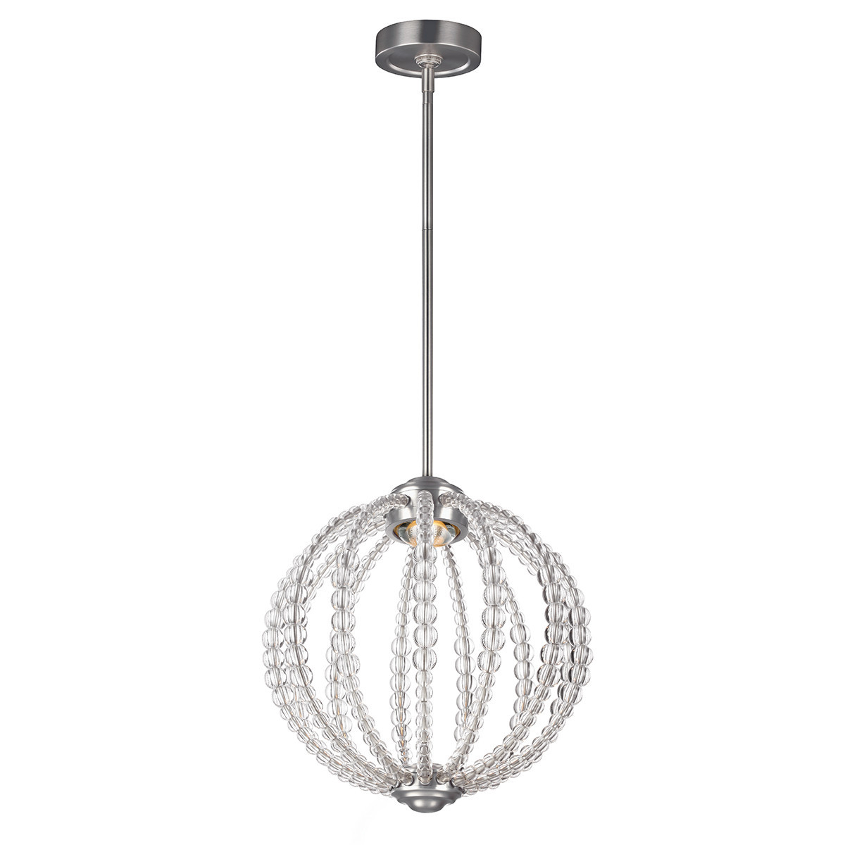 Lampa wisząca Oberlin satynowy nikiel LED 1x8W Ciepła biel 800lm Feiss