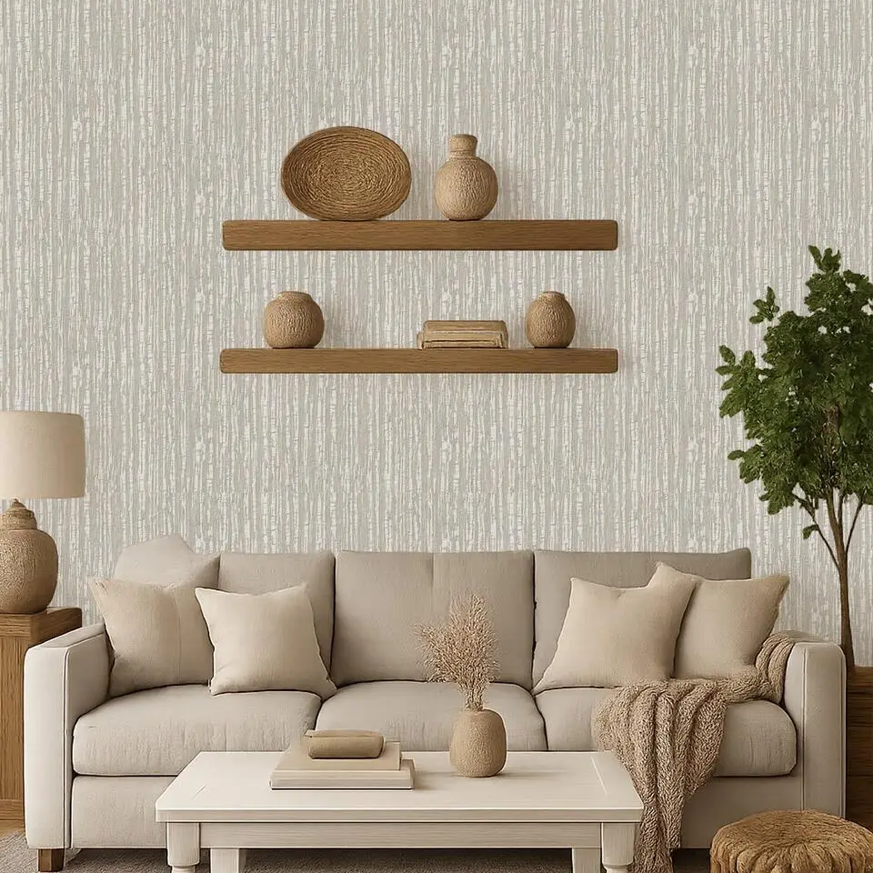 Dutch Wallcoverings Vliesbehang Embellish silk texture - grijs - 10,05m x 53cm