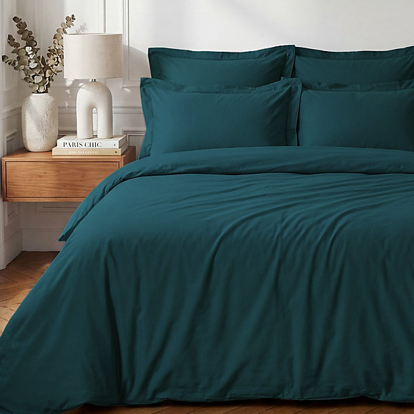 Housse de couette en percale coton Petrol 140x200 cm SOFT PERCALE