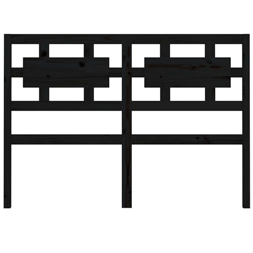 NNEVL Bed Headboard Black 140.5x4x100 cm Solid Wood Pine