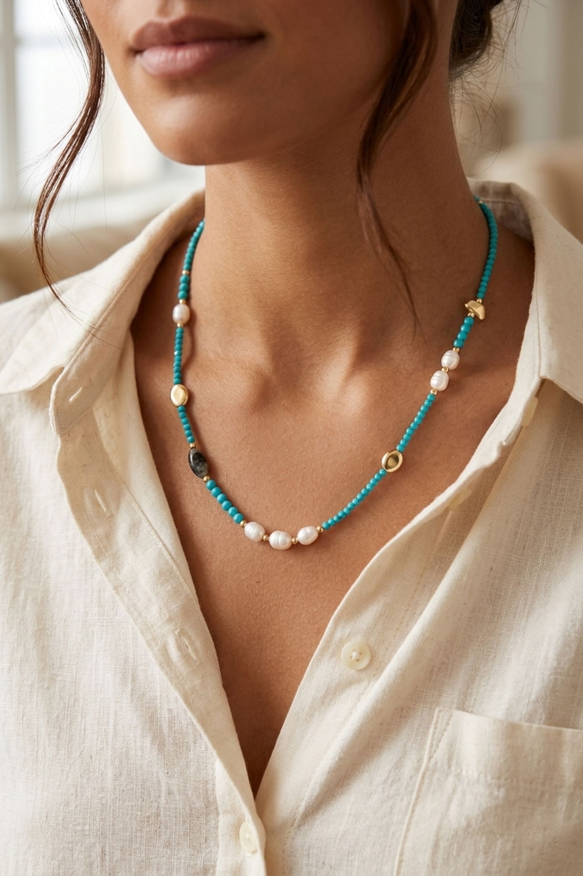 Jon Richard Turquoise Beaded Necklace