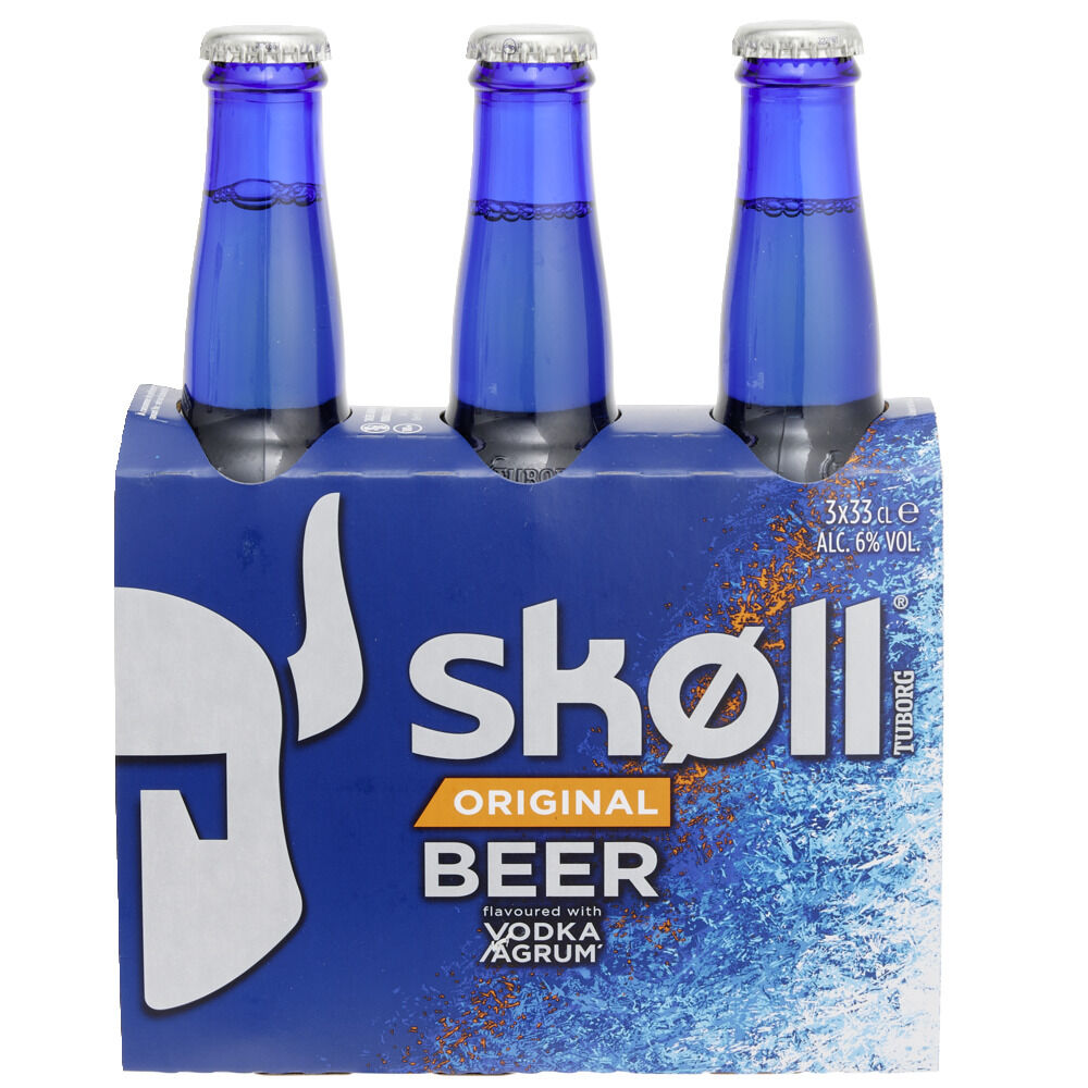 Bière aromatisée Vodka agrumes Skoll 6% bouteille 3x33cl