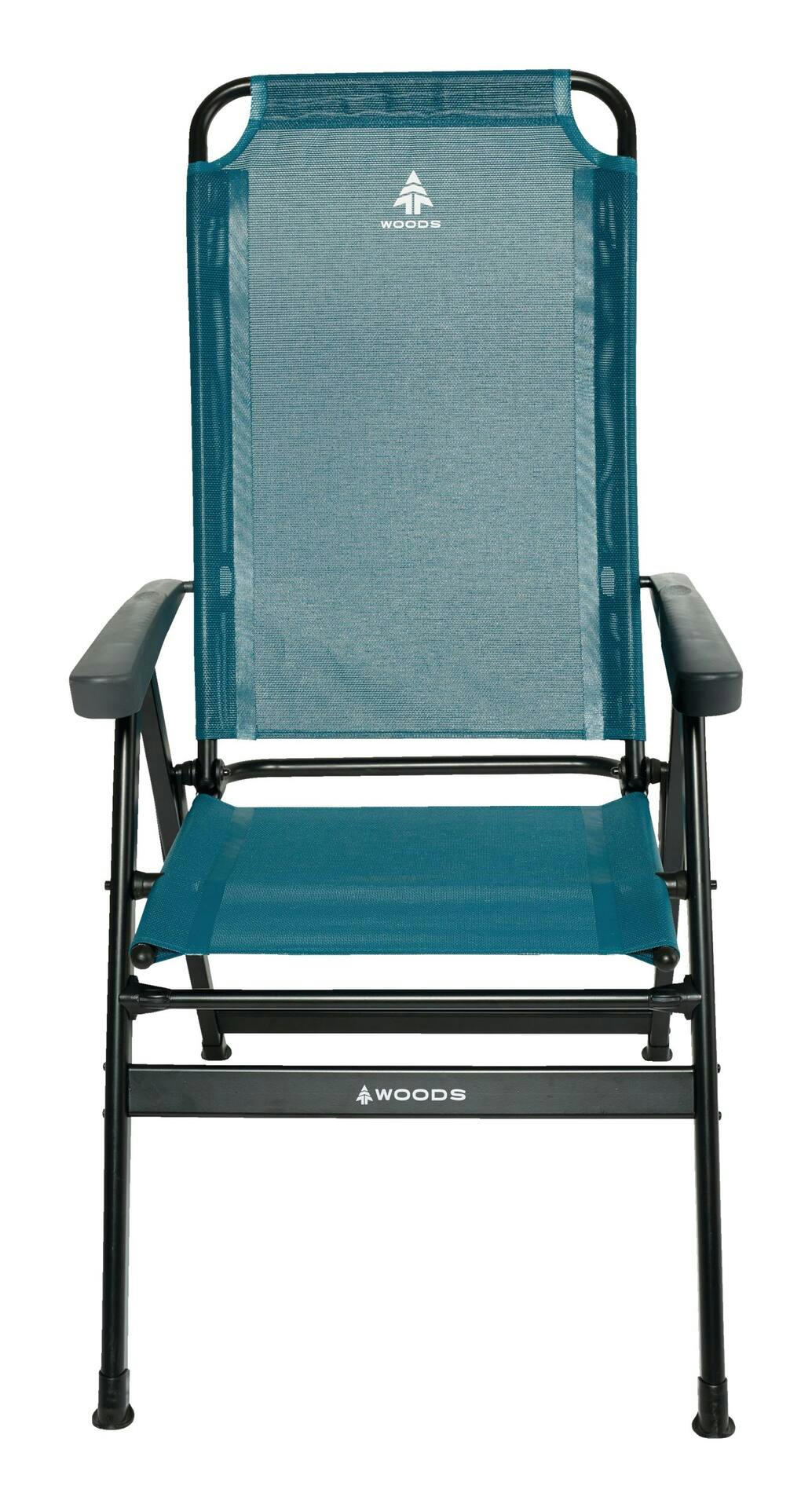 Woods Grandview Deluxe Mesh High Back Reclining & Folding Camping Chair, Assorted