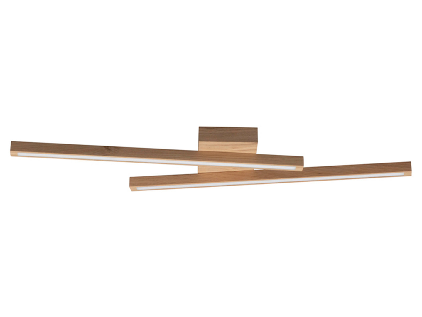 Lampa sufitowa Linus Sidelong LED 2-punktowa drewniana brązowa