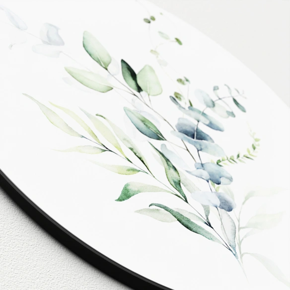 Glasbild »Watercoloured Leaves I«, mehrfarbig, Digitaldruck