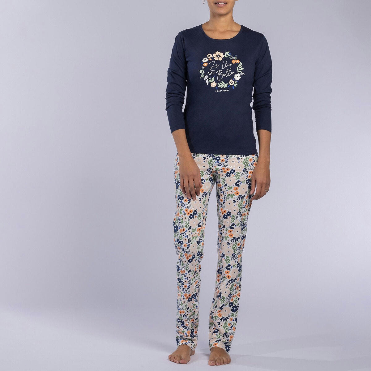 Pyjama manches longues en jersey, Lazuli