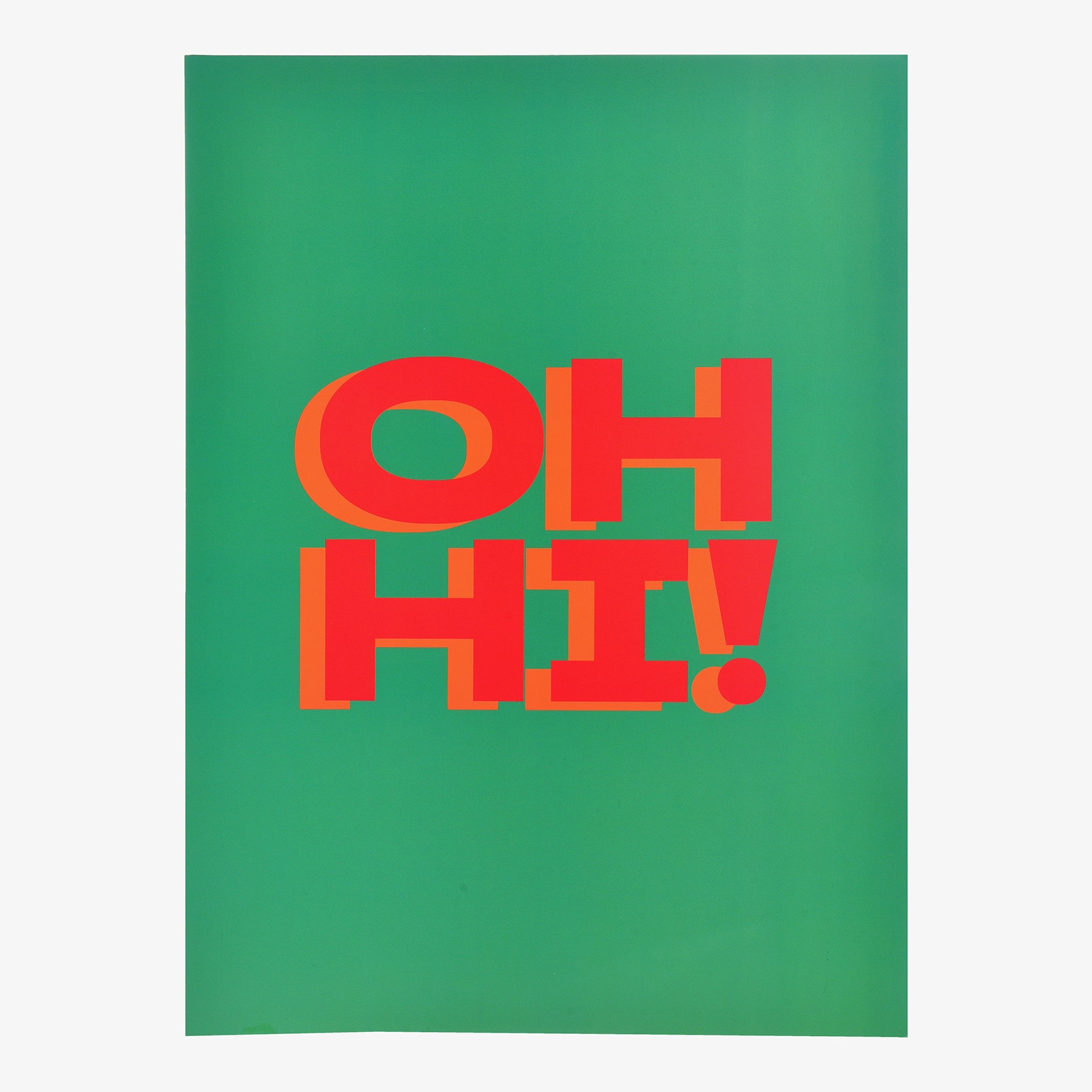 Poster Oh hi Grün,L 400 x B 300 mm