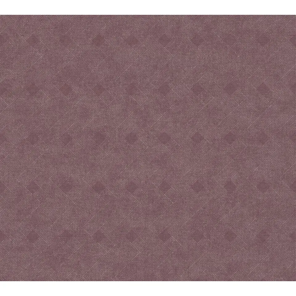 A.S. Cr&eacute;ation behang grafisch motief aubergine paars - 53 cm x 10.05 m