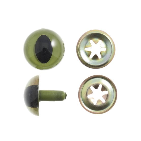 Trimits Green Cat Toy Safety Eyes 15mm 4 Pack