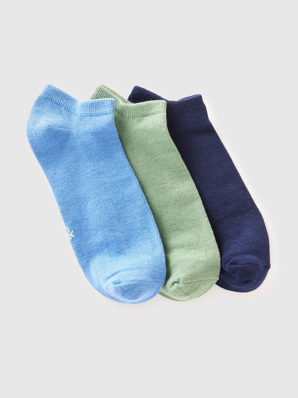 Three pairs of plain short socks
