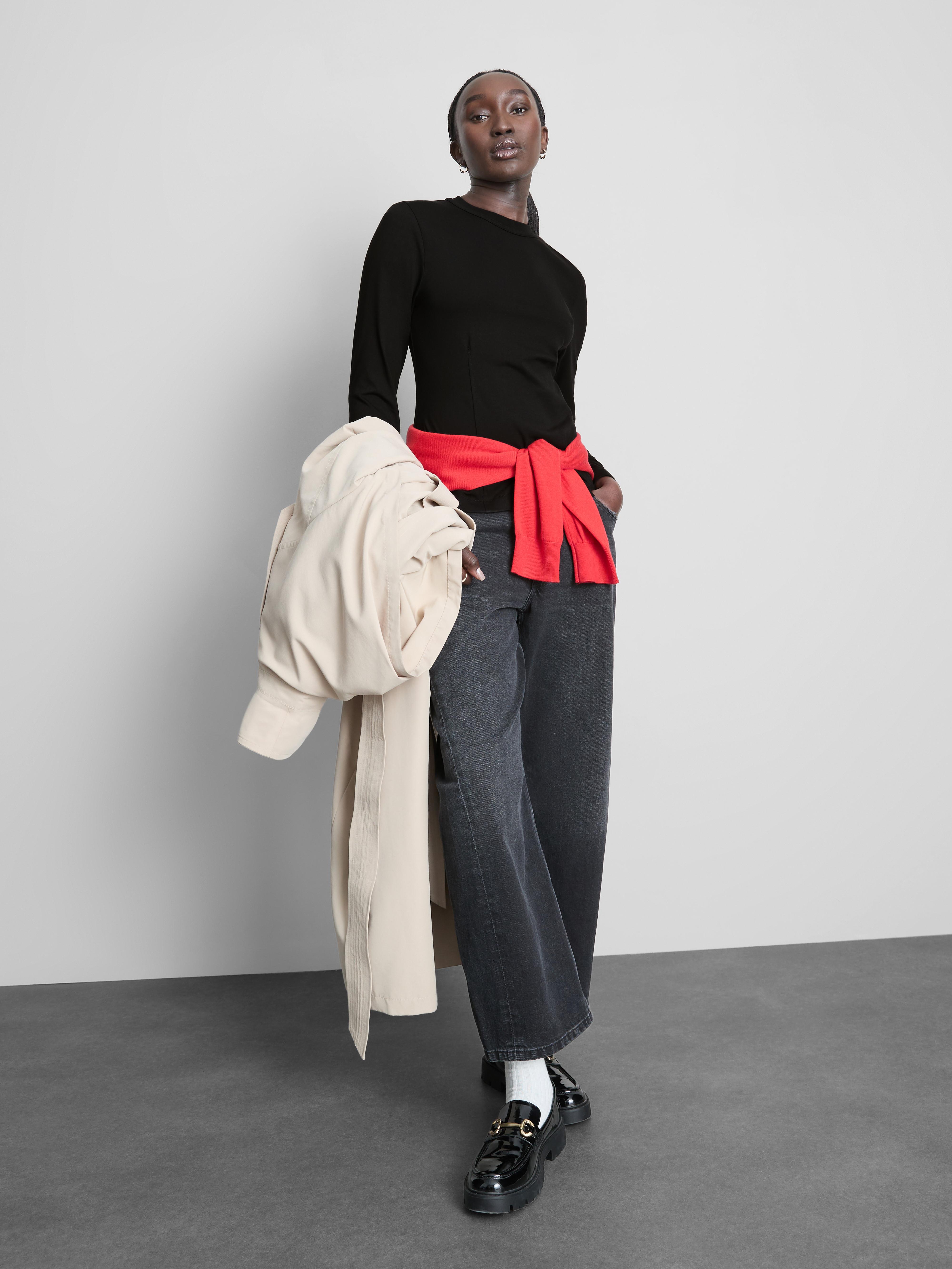 Cinched Long-Sleeve Tee