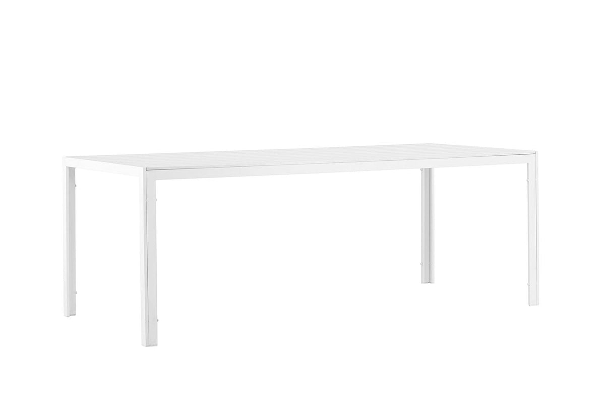 Rebellenclub Rechthoekige Tuintafel Solis - 205 x 90cm - Wit