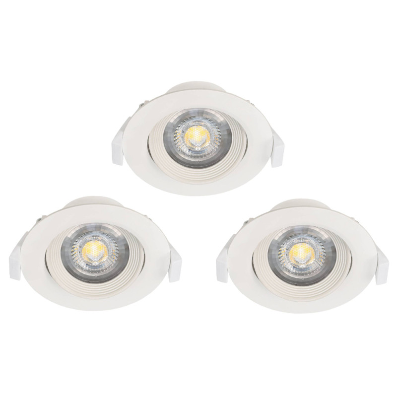 Spot encastrable LED Sartiano blanc Ø 9 cm 3 x 4,6 W EGLO