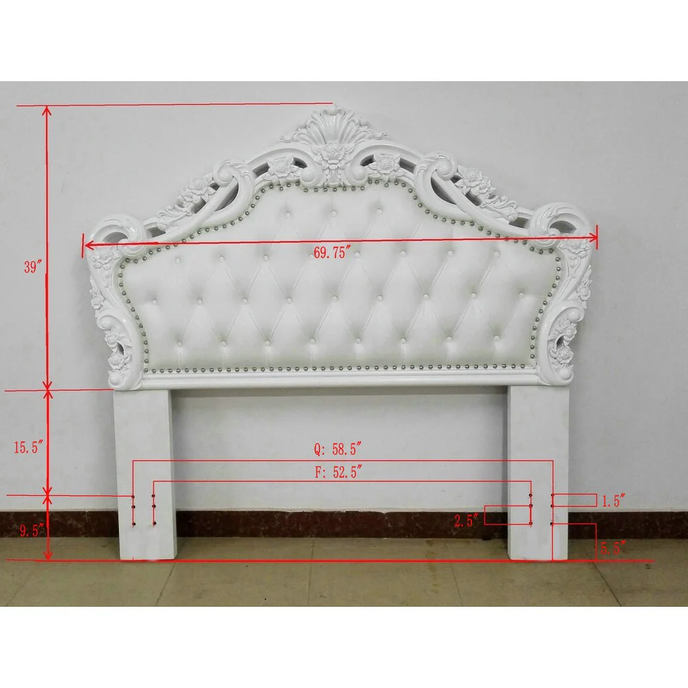 Versailles Vintage Style Tufted Button Headboard