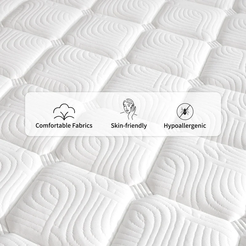 SweDrea 12in. Medium Firm Innerspring Mattress for Back Pain Relief and Cooling with CertiPUR-US, SGS and OEKO-TEX Certified