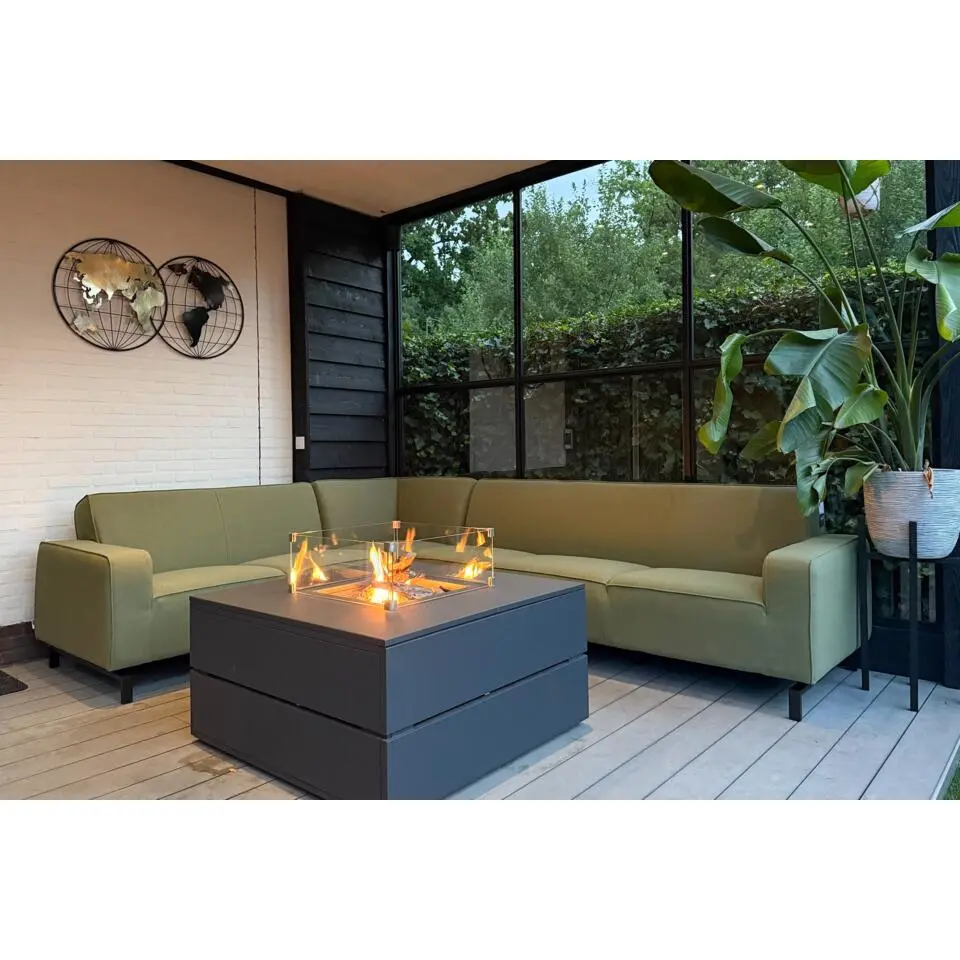 VDG Boavista/Royalty loungeset - hoekbank links - Groen - 5-delig