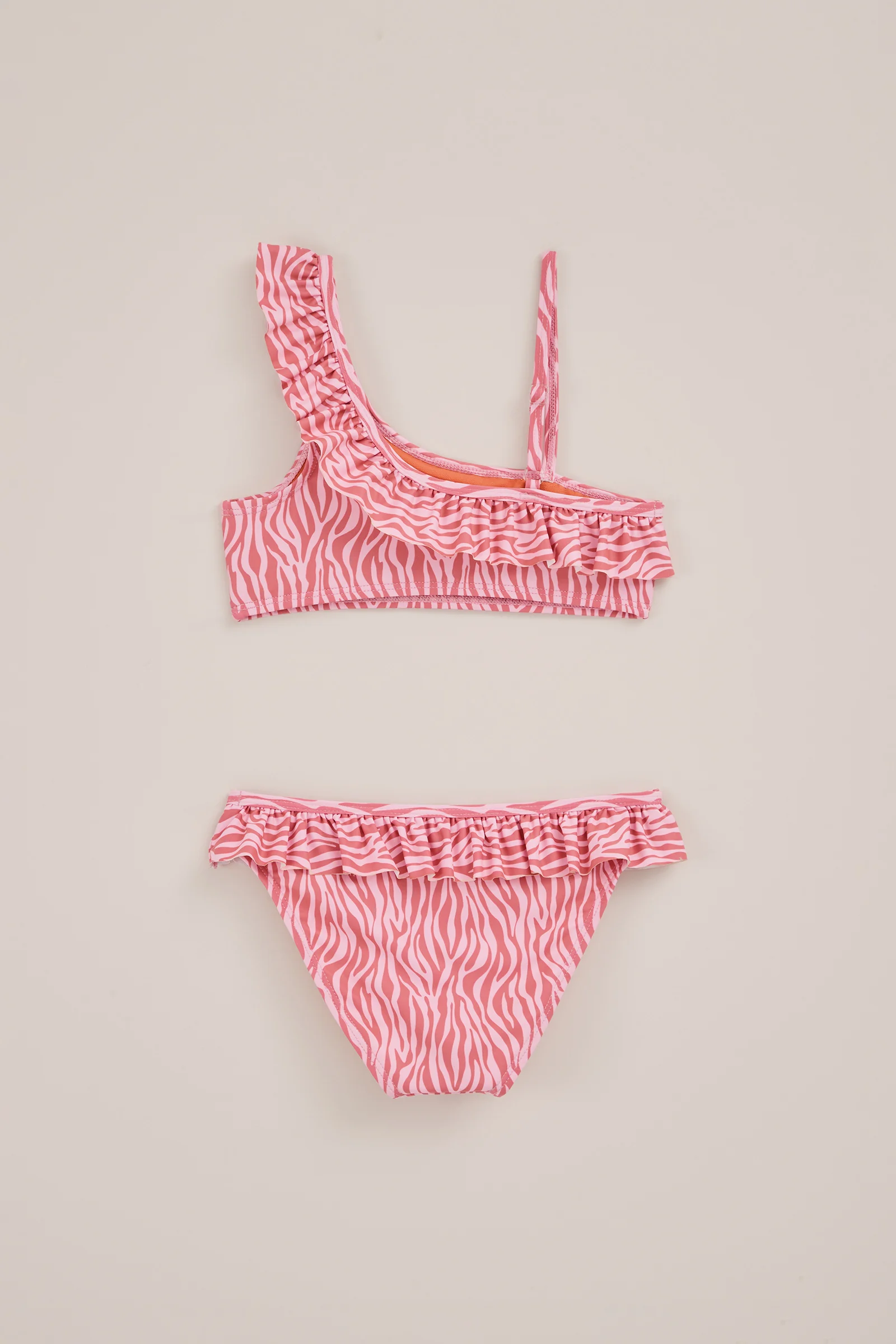 Meisjes bikini met print en ruches