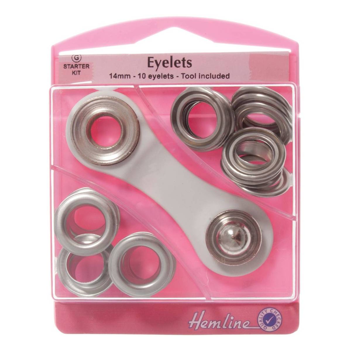 Hemline Eyelets Starter Kit 14mm 10 Pack