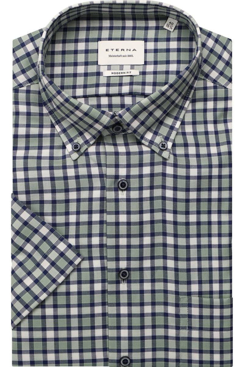 ETERNA Modern Fit Hemd hellgrün, Kariert