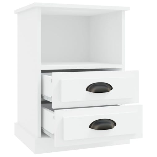 NNEVL Bedside Cabinets 2 pcs White 43x36x60 cm