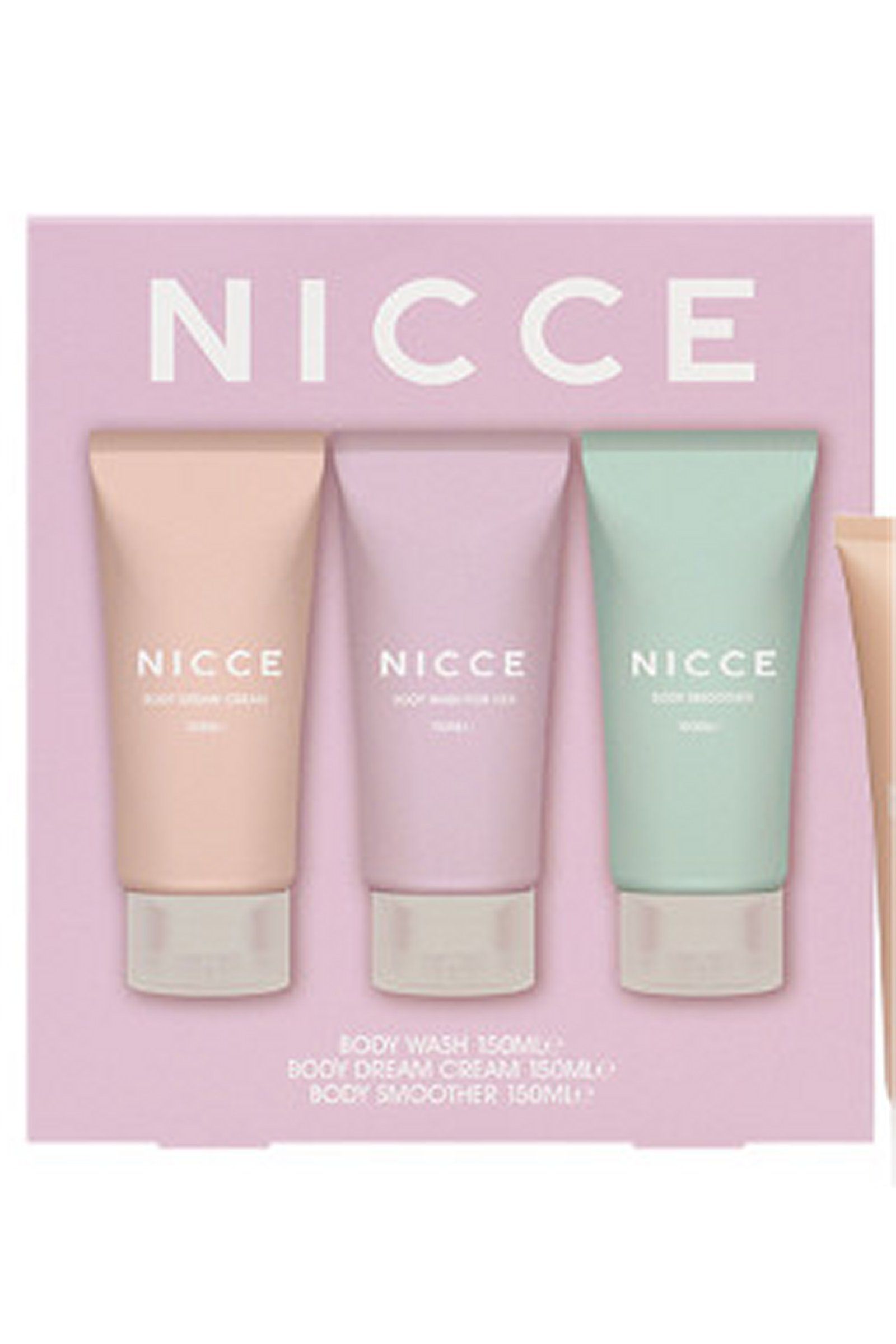Nicce Body Wash 150ml Body Cream 150ml, Body Smoother 150ml