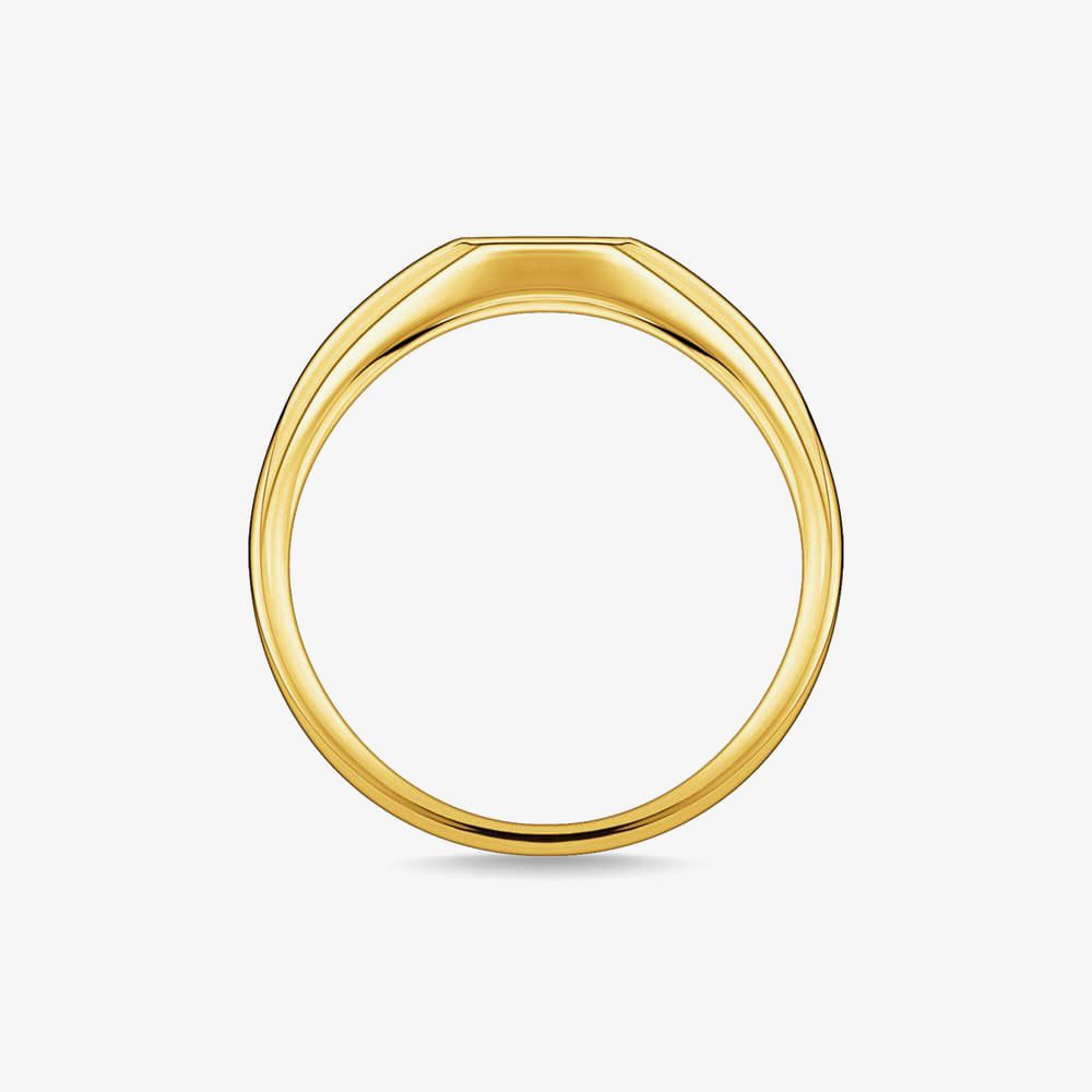 THOMAS SABO Gold Plated Oval Cubic Zirconia Pave Ring TR2315-414-14-50