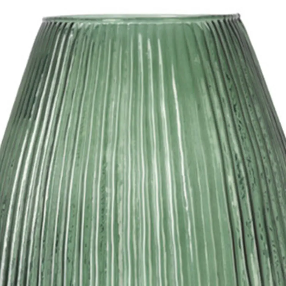 Excellent Houseware Vaas - glas - groen - 25 x 37 cm