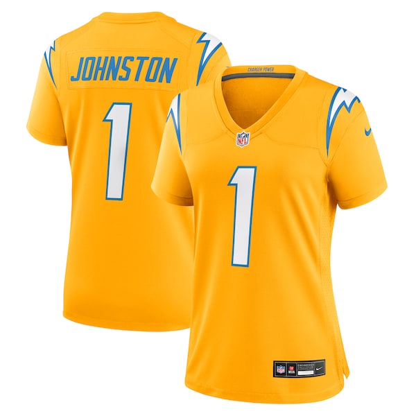 Quentin Johnston Los Angeles Chargers Nike Women's Alternate Charger Power Game Jersey - Gold/Navy