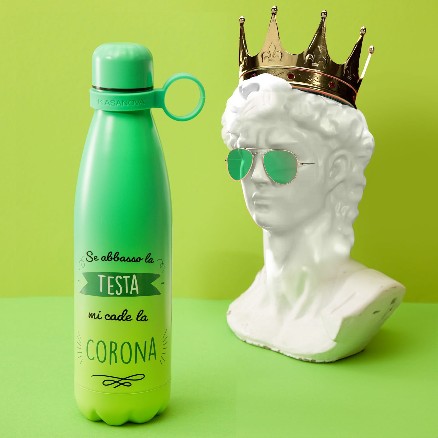Bottiglia termica 500 ml scritta Mi cade la corona