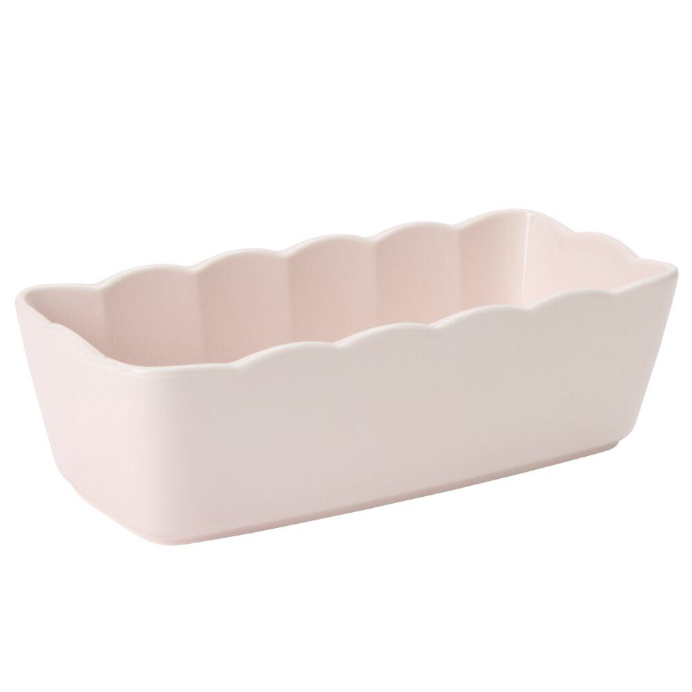 Moule à cake rectangulaire en céramique bord festonné 28x13xH9cm (2 modèles)