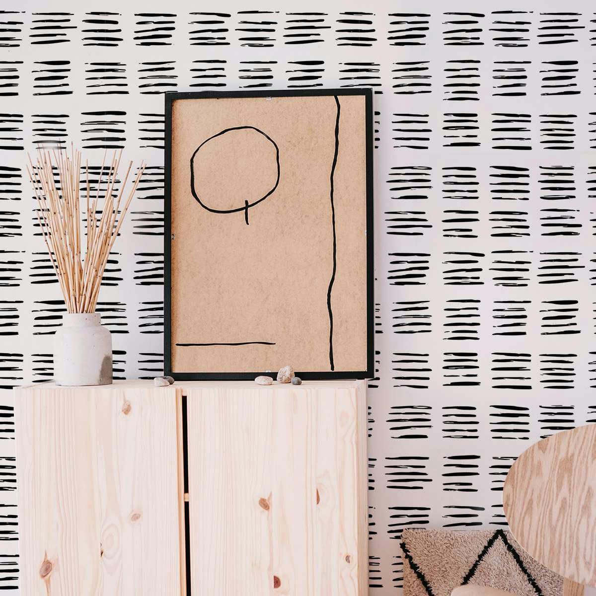 SCRATCHED - Papier peint vinyle adhésif scratch noir 50x300 cm